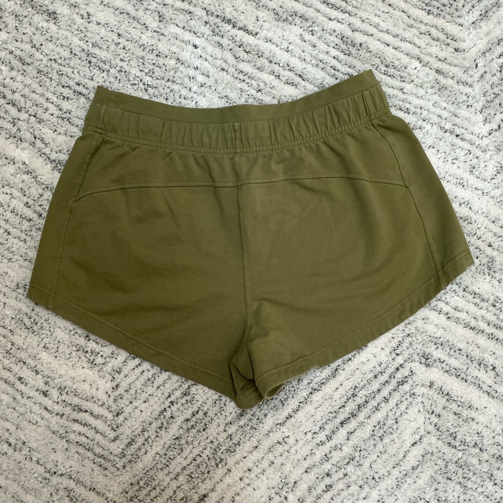 Lululemon | Sage Green Inner Glow High Rise Shorts 3" size 10 - Picture 3 of 8